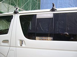 ハイエースに取り付け後